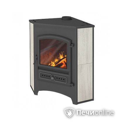 Печь-камин Этна (БКД) угловой беж. 9 кВт (150 кв.м) в Магадане
