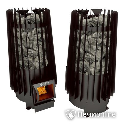 Дровяная печь-каменка GrillD Cometa Vega 180 short black в Магадане