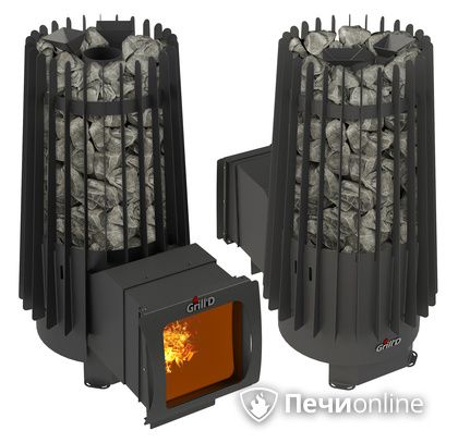 Дровяная печь-каменка GrillD Cometa Vega 180 window long Max в Магадане