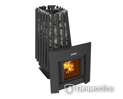 Дровяная печь-каменка GrillD Cometa Vega 350 window Max в Магадане