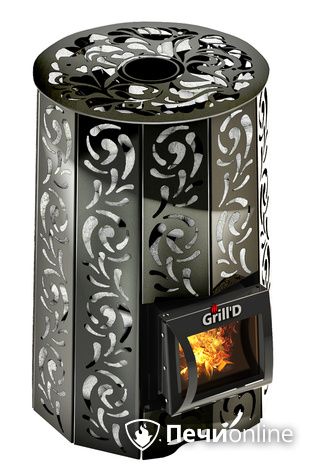 Дровяная печь-каменка GrillD Violet short Жадеит 80 в Магадане