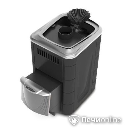Дровяная банная печь TMF Гейзер Мини 2016 Carbon закрытая каменка нержавеющая дверь антрацит в Магадане