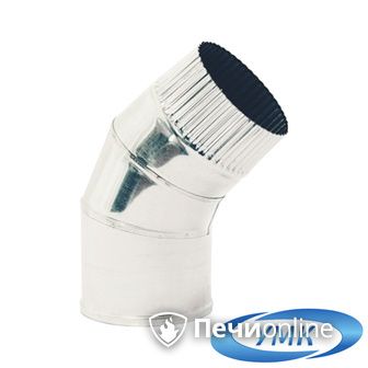 Дымоход УМК Отвод 135° D180 0.5мм нержавейка в Магадане