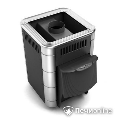 Дровяная банная печь TMF Оса Inox дверь антрацит короткий канал антрацит в Магадане