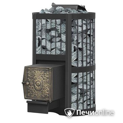 Дровяная банная печь Везувий Ураган Стандарт 22 (ДТ-4) с закрытой каменкой чугун в Магадане